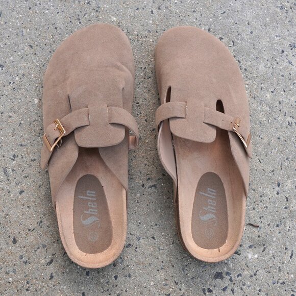 Sheln Tan Footbed Clogs Mules Size 11 Boho Comfort - Picture 1 of 6